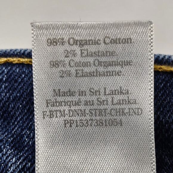 EVERLANE WOMEN'S BLUE ORGANIC COTTON CHEEKY JEAN SIZE 25W 26L - Picture 8 of 12